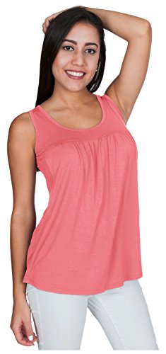 My Bella Mama Parisienne Nursing Top (Large, Coral)
