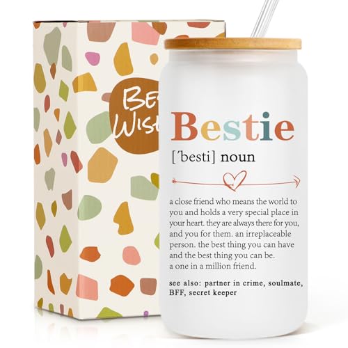 Frerdui Bestie Gifts for Women - Gift for Women Best Friend - Best Friend Birthday Gifts, Friendship Gift for Friends Female Bff - 16oz Coffee Cup