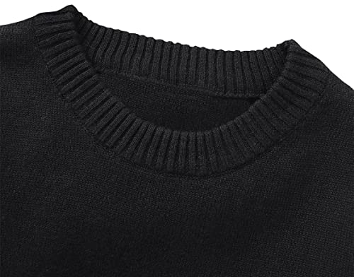 baby toddler boys sweater girls knit pullover sweatshirt kids long sleeve crew neck solid casual tops