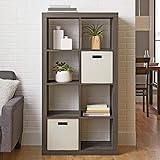 Better Homes and Gardens.. Bookshelf Square Storage Cabinet 4-Cube Organizer (Weathered) (White, 4-Cube) (Rustic Gray, 8-Cube)