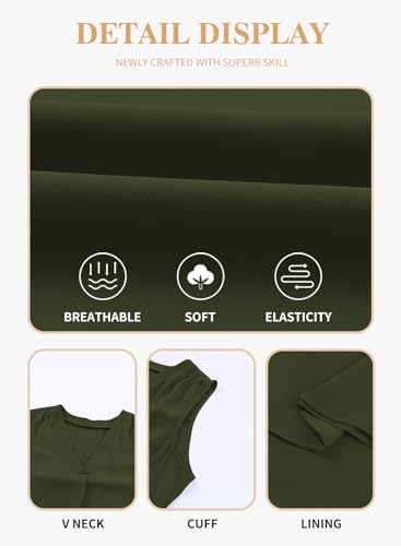 Image of Eytino Womens Plus Size Tank Tops Summer Sleeveless V Neck Casual Loose Chiffon Blouse Office Work Shirts(1X-5X)