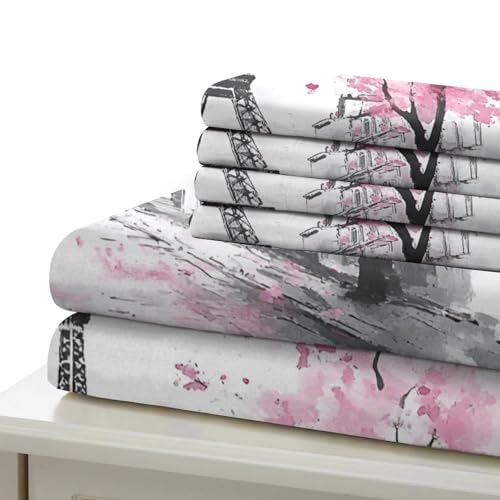 Parure de lit scène de rue parisienne hypoallergénique avec zip - 7