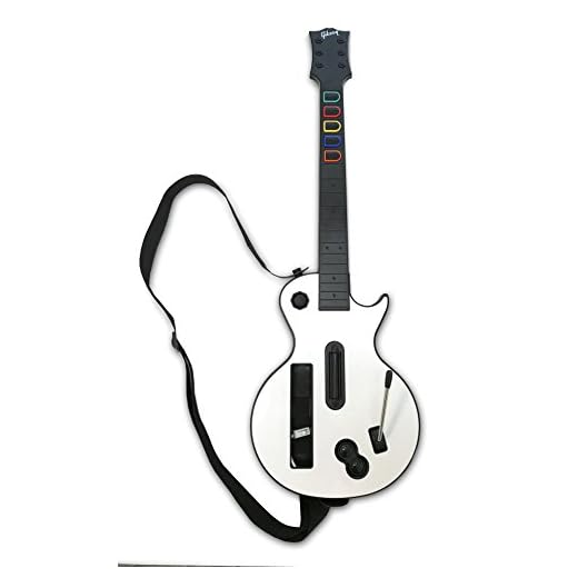 Wireless Guitar for Wii Guitar Hero and Rock Band Games (Excluding Rock Band 1), Color White