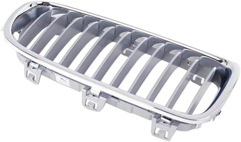 2pas For BMW 3 Series 2012-2016 style F30 F31 Double Kidney Grille, Chrome frame grey stripe grills 316d 318d 320i 328d 335iX Front bumper grill assembly, 51137263479 51137263480 left & right