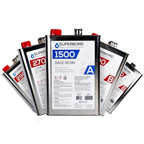 Superbond Laminating Epoxy 2500 Activator Quart Can - for Use with The 1500 Base Resin Great for Fiberglass laminations, Structural use, Putty and so Much More