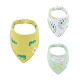 Diseño ajustable: babero con 2 hebillas para facilitar el ajuste. Muy fácil de limpiar y usar, lavable, durable y práctico. Edad adecuada: adecuado para bebés de 0-24 meses.
