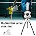 Badminton Aufschlagmaschine, Badminton Trainingsmaschine mit 6 Badminton Tragbare Federball Aufschlagmaschine mit Badminton Ballmaschine für Solotraining Fangbohrer Smash-Training, 15 Ballkapazität