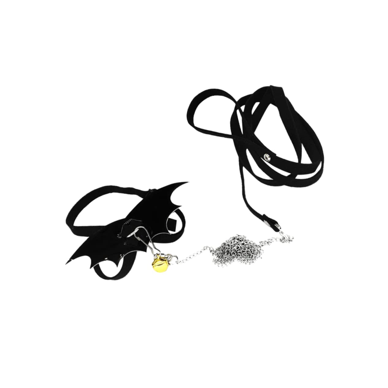 Garneck Collar Leash Harness Set for Turtle Black Adjustable Strap Reptile Harness Turtle Rope Leash Wing for Pet