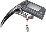 TCapo20 Alliage d'aluminium multifonctionnel 2-in-1 Guitare Capo Tuner avec LCD Écran pour Guitare électrique Folk Acoustique Normale basse chromatique