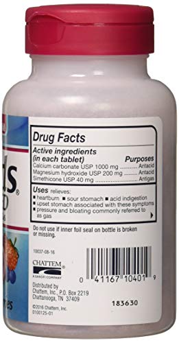 Rolaids Advanced Antacid Plus Anti Gas Tablets Mixed Berry, 60 Count (Pack Of 3) #TOP1