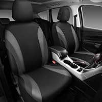 CAR PASS Line Rider Sporty Front Seat Covers,Gray Car Seat Covers Two Front Seats Only, Airbag Compatible,Universal Fit Sedans,Cars,Vans,SUV,Truck(Black and Gray) — image 2