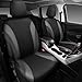 CAR PASS Line Rider Sporty Front Seat Covers,Gray Car Seat Covers Two Front Seats Only, Airbag Compatible,Universal Fit Sedans,Cars,Vans,SUV,Truck(Black and Gray)