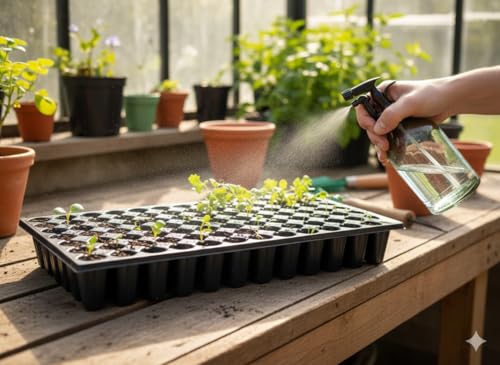 Image of 98 Hole Seedling Tray for Nursery | Reusable Plastic Plant Starter Tray | Plant Nursery Growing Tray | Seedling Tray for Vegetable & Flower Plants (Pack of 5) (5)