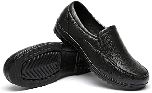 CHUUMEE Non Slip Oil Resistant Waterproof Safety Work Shoes Kitchen Shoes for Men Nursing Shoes Men Chef Clogs Shoes (Black 1,8)