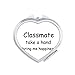 Classmate Take A Hand Bring Me Happiness Mirror Travel Magnification Portable Handheld Pocket Makeup