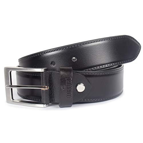 Image of THE CLOWNFISH Men's Genuine Leather Belt with Textured /Embossed Design