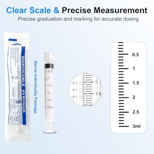 3ml Luer Lock Syringes, No Needle, Individually Wrapped, 30 Pack — 사진 2