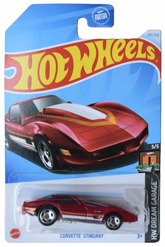 Hot Wheels Corvette Stingray HW Dream Garage rojo miniatura 1