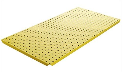 AlligatorBoard ALGBRD16x32PTD-YEL Yellow Powder Coated Metal Pegboard Panels with Flange - Pack of 2