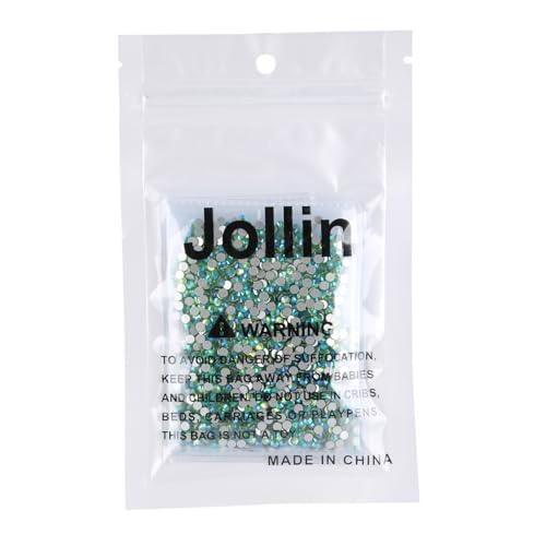 Image of Jollin Crystal Flatback Rhinestones for Crafts 2.8mm SS10, Light Green AB | Glue Fix, 2880pcs Glass Rhinestones for Bedazzling, Clothes, Tumblers, Nail Art, Shoes, Bags, Caps & Accessories Decoration