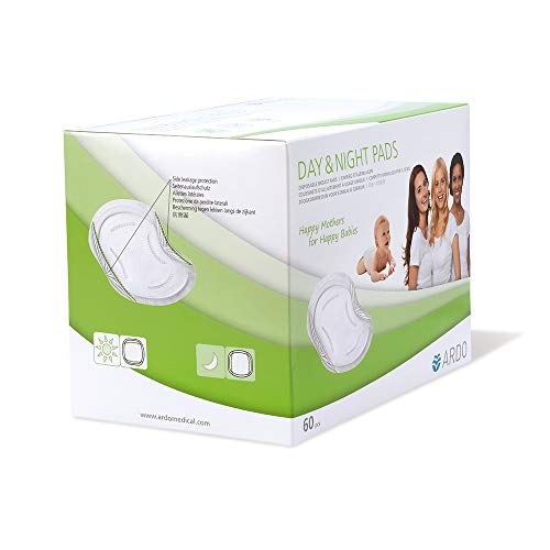 Ardo Day & Night Pads, Breast Pads For Breastfeeding, Ultra Absorbent, Help Prevent Leakage (60 Disposable Nursing Pads, Individually Wrapped) #TOP6