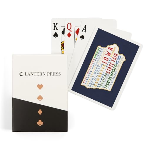 Lantern Press Iowa, Estado y Tipografía, 52 Cartas Póker