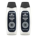 by Amazon Gel de ducha para hombre de carbón, 2 x 500 ml