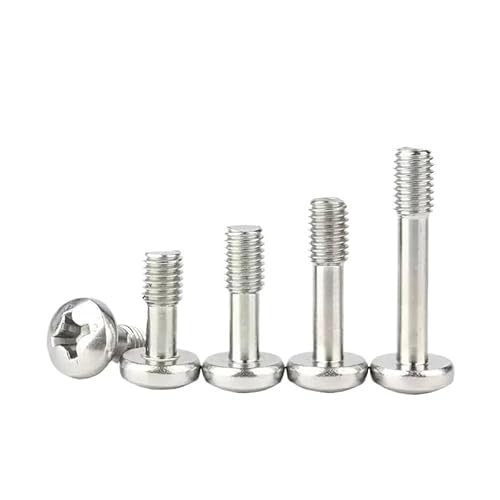 2/5/10PCS M6 M8 304ステンレス鋼 パンヘッドクロスロックネジ/丸頭緩み止めボルト半歯(20mm,M8-5pcs)