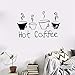 Produktbild DIY Wandaufkleber hot coffee - 2019 Wandtatto Wandsticker Wandaufkleber Wanddeko Umweltfreundlich Entfernbar, für Kinderzimmer Cafe Flur Wohnzimmer Schlafzimmer
