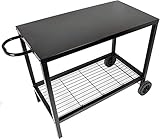  ACTIVA Grilltisch Grillwagen Campingtisch Dessertisch Tisch Grill, Beistelltisch, Schwarz, 106,5 x 56 x 73,5