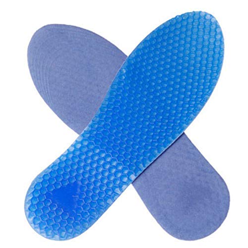 1 Pair Men's Silicone Insoles Pad Cushions Foot Feet Shoe Honeycomb Gel Impact (L=Eur 40-46) #TOP1