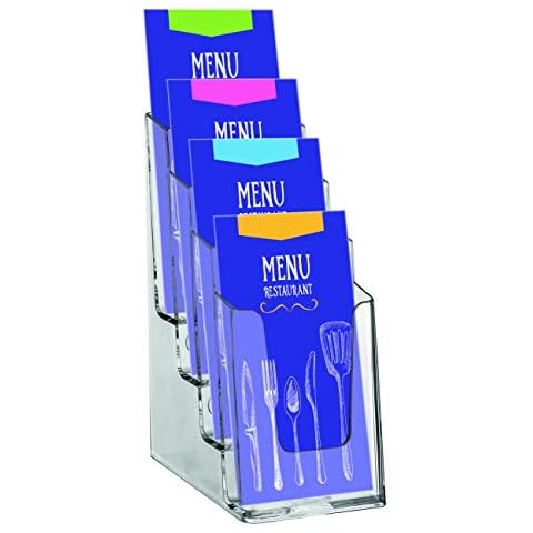 Porte-brochures Europel 4 compartiments Cover