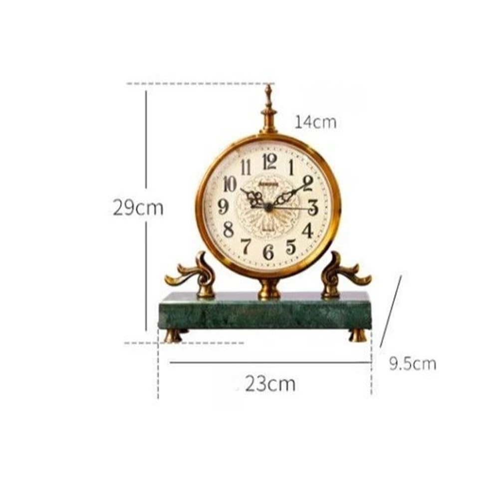 Retro Schreibtischuhr Premium Decor Tischuhr Stille Schreibtischluhr für Küche, Badezimmer, Wohnzimmer, Schlafzimmer, Büro Dekoration