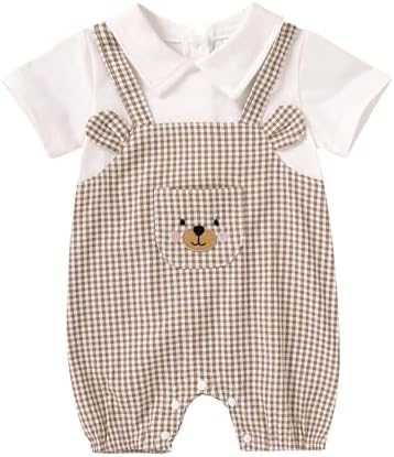 YOUNGER TREE Baby Girl Boy Clothes Short Sleeve Cartoon Animals I...