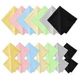 21 Pack Glasses Cleaning Cloths, 6'× 7'Large Eyeglass Cleaning Cloths, Premium Ultra-Soft Lens Wipes Cloth for Eyeglasses, Camera Lenses, Mobile Phones, Laptops, Television Screens - Color Mixing