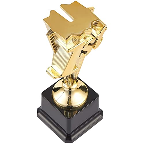 juvale 1st place trophy award - plastic trophy 8-inch gold-plated with black base - sports tournament amp party awards - basketball amp soccer awards for adults amp kids