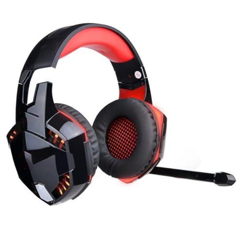 Casque anti-bruit stéréo surround jojofuny rouge pour ordinateurs