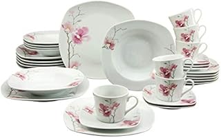 CreaTable 20195, Serie Amelie Aiko, Porcelain, Combination Service 30 Pieces, Multicoloured Set, Multi-Colour