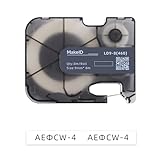 MakeID All-Weather PET Labels for Indoor/Outdoor General ID and Equipment Labeling, Black on White - Adaptable for P20 P31 Industrial Label Makers, 26.24ft/Roll