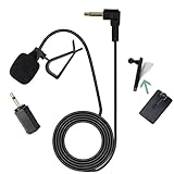 Universal 3.5mm Car Microphone with 2.5mm Adapter, Car Radio Mic Replacement for Sony Pioneer Kenwood Alpine JVC, Handsfree External Assembly Mic for Vehicle Head Unit Stereo CD DVD Player Radio BT