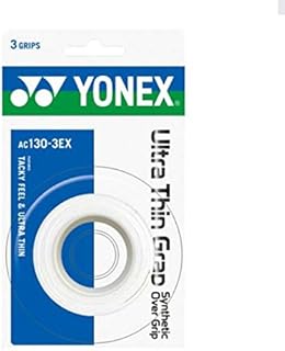 Yonex Overgrip AC130-N – 3Ex Extra Fino 3 Unidades, Color Negro