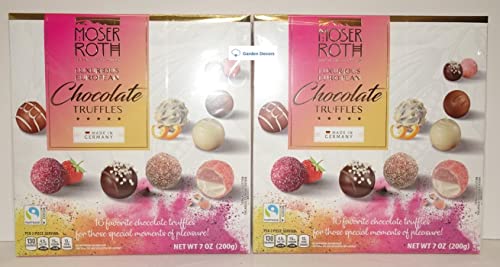 Moser Roth Luxurious European Chocolate Truffles 7oz 200g (Two Boxes)
