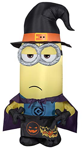 Gemmy 3.5 Airblown Inflatable Minion Kevin as Witch Universal