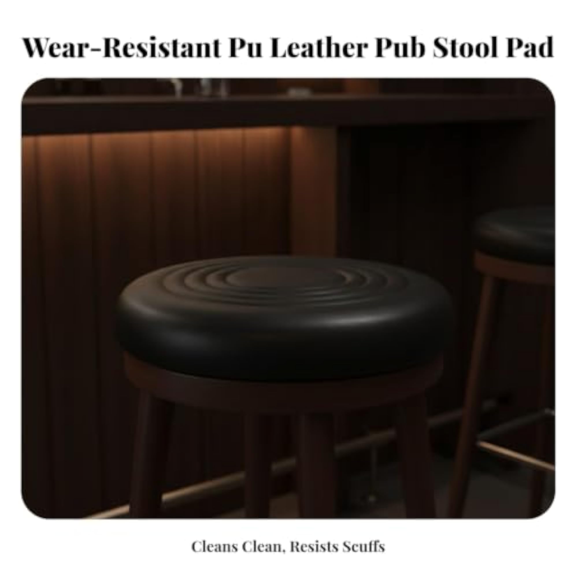 Filled Round Bar Stool Cushion, Comfy Padded Design