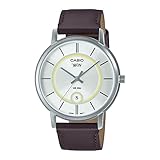 Casio Reloj Analógico para Hombres de Cuarzo con Correa en Cuero MTP-B120L-7AVDF