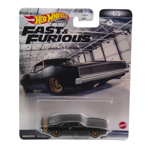 Hot Wheels Fast and Furious - Modelo de coche '68 Dodge Charger 1968 – escala 1/64, longitud 8 cm, HCP17