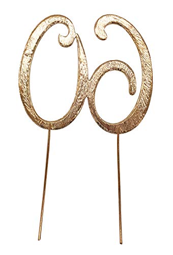 60 Gold Cake Topper | Premium Sparkly Crystal Rhinestones | 60Th Birthday Or Anniversary Party Decoration Ideas | Quality Metal Alloy | Perfect Keepsake Sixty #TOP3