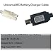 9.6V NiMH/NiCd Battery Charger Cable with Standard Tamiya Plug Compatible RC Car RC Tank RC Plane RC Boat and Other Remote Control Toys for Universal 9.6V Lipo Battery USB Charger (1)