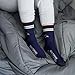 For Bare Feet NFL 4 Stripe Deuce Crew Sock, Baltimore Ravens, Large