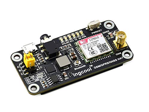 Ingcool Gsm/Gprs/Gnss Bluetooth Hat Expansion Board For Raspberry Pi 4B/ 3B+/ 3B/ 2B/ Zero W/Zero, Based On Sim868 Module Supports Sms, Phone Call, Global Position, Transfer Data, Etc. #TOP3